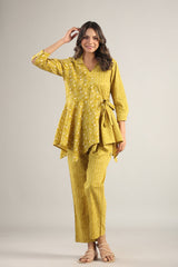 Meera Mustard Yellow Flared Co-Ord Set