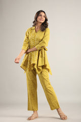 Meera Mustard Yellow Flared Co-Ord Set