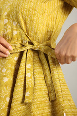 Meera Mustard Yellow Flared Co-Ord Set