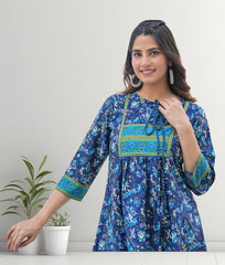 Blue Queen Trendy Kurti