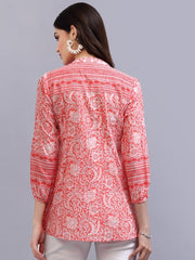 Fuscia Pink Flared Glory Tunic Top