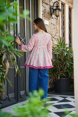 Premium ivory printed tops