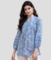 Aurora Blue Ocean Glory Tunic Top