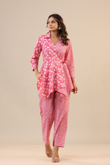 Meera Baby-Pink Floral Printed Co-Ord Set